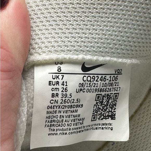 Nike Blazer Low Leather "White Blue" Men’s Size 8 Sneakers Good‎ Condition. - Picture 9 of 9